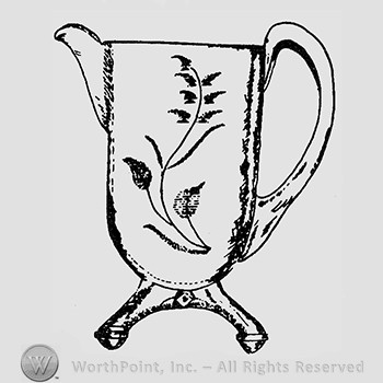 Glass pitcher pattern : Cross Bar and Fine-Cut.