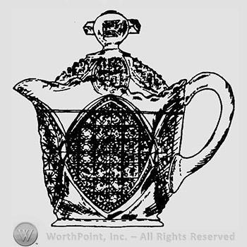 Glass pitcher pattern : Cane Medallion.