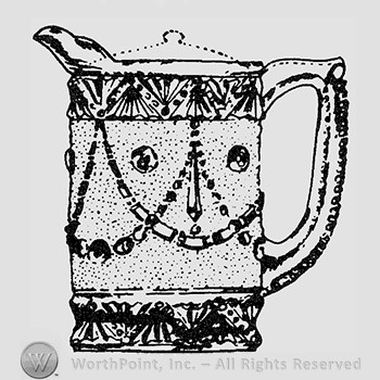 Glass pitcher pattern : Festoon.
