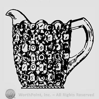 Glass pitcher pattern : Button and Button.