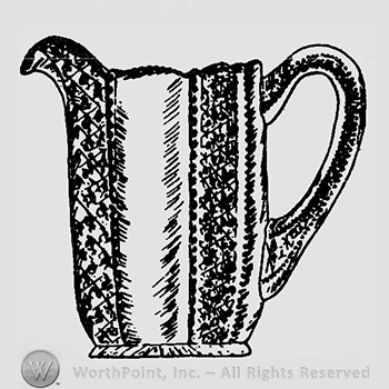 Glass pitcher pattern : Panelled Cane.
