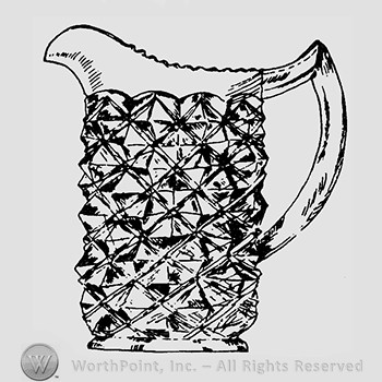 Glass pitcher pattern : Heavy Diamond.