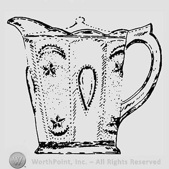 Glass pitcher pattern : Jewel with Moon and Star.
