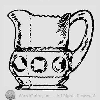 Glass pitcher pattern : Ruby Thumbprint.