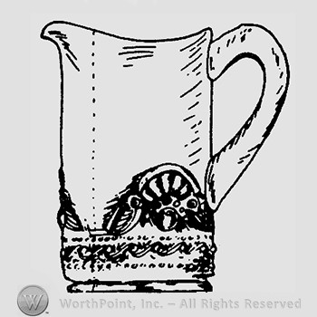 Glass pitcher pattern : Lacy Meddalion.