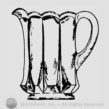 Glass pitcher pattern : Portland.