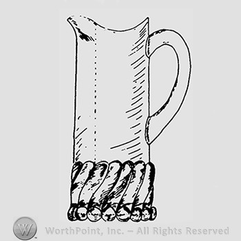 Glass pitcher pattern : Ray.