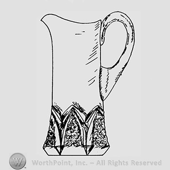 Glass pitcher pattern : Button Arches.