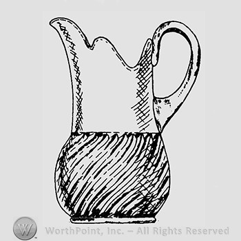 Glass pitcher pattern : Slashed Swirl.