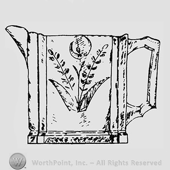 Glass pitcher pattern : Etched Rectangle.