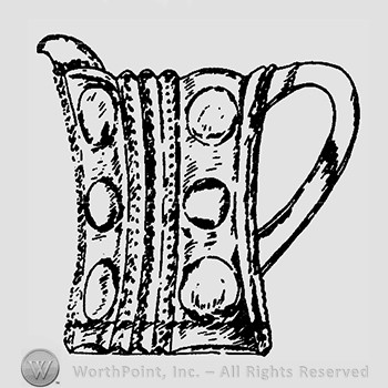 Glass pitcher pattern : Famous.