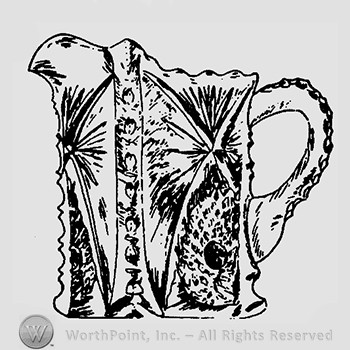 Glass pitcher pattern : Buttressed Sunburst.