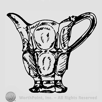 Glass pitcher pattern : Moonprint.