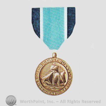 Military decoration : Coast Guard Distinguished Service Medal.