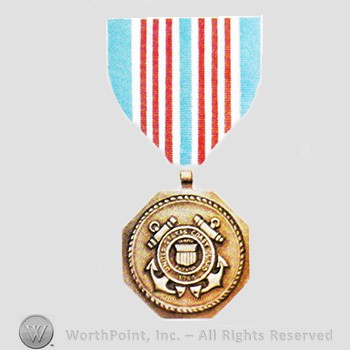 Military decoration : Coast Guard Medal.