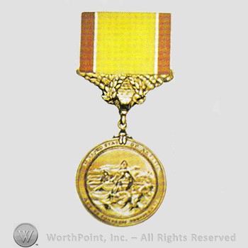 Military decoration : Gold Lifesaving Medal.