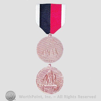 Military decoration : Navy Occupation Service Medal.