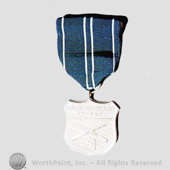Military decoration : Coast Guard Expert Rifleman Medal.