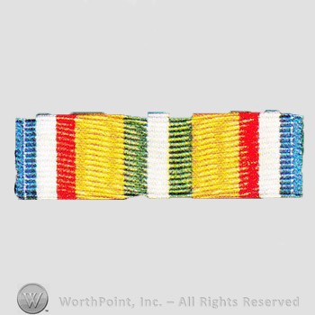 Military decoration : Merchant Marine Mediterranean-Middle East War Zone Bar.