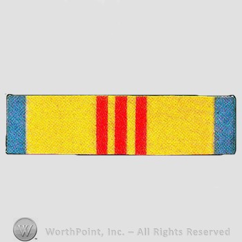 Military decoration : Merchant Marine Vietnam Service Bar.