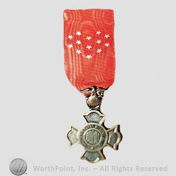 Military decoration : Brevet Medal (Marine Corps).
