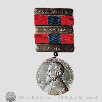 Military decoration : West Indies Naval Campaign Medal, 1898.