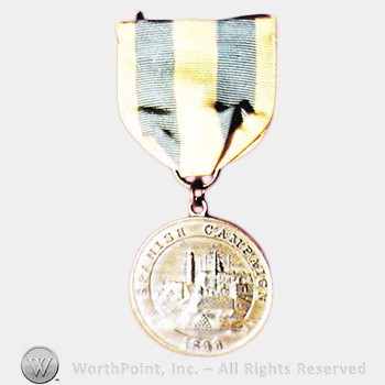 Military decoration : Navy Spanish Campaign Medal.