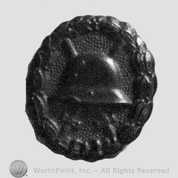 Military Honor Decoration : Wound Badge, black metal.