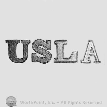 Insignia consisting separate letters ,,U S L A".