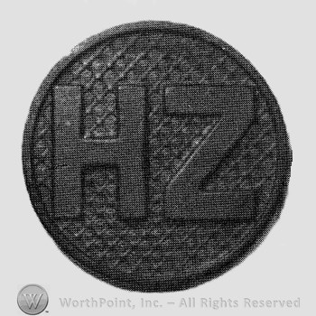 Letters HZ on a disc.