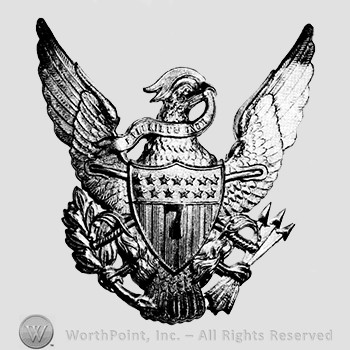 Insignia consisted of an eagle with shield and arrows; number 7 over the shield.