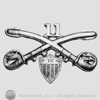 Insignia consisted of crossed sabres, number 11 above and a shield below.