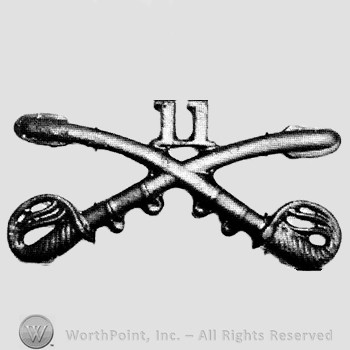 Insignia consisted of crossed sabres and number 11 above.