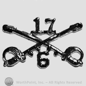 Insignia consisted of crossed sabres, number 17 above and number 6 below.