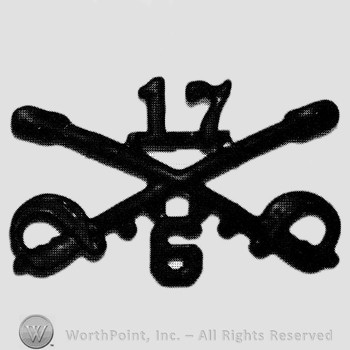 Insignia consisted of crossed sabres, number 17 above and number 6 below.
