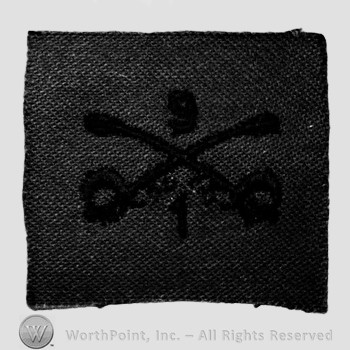 Insignia consisted of crossed sabres, number 9 above and number 1 below.