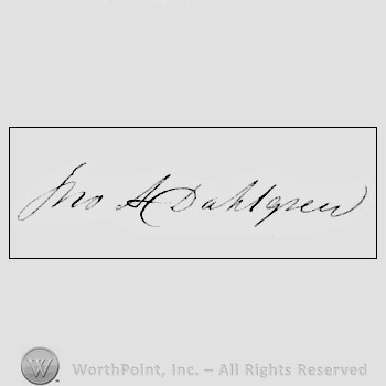 Autograph/Signature : Dahlgren John.