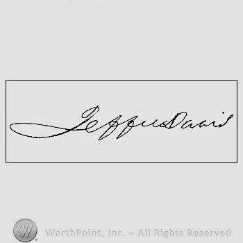 Autograph/Signature : Davis Jefferson.