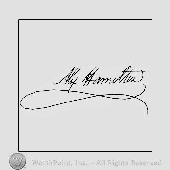 Autograph/Signature : Hamilton Alexander.