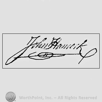Autograph/Signature : Hancock John.