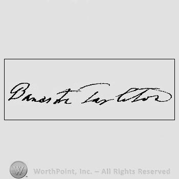 Autograph/Signature : Tarleton Banastre.