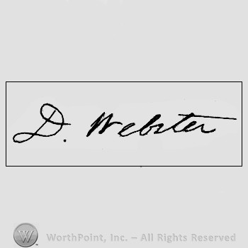 Autograph/Signature : Webster Daniel.