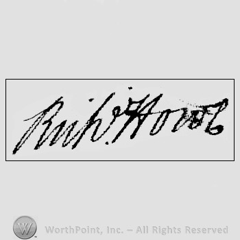 Autograph/Signature : Howe Richard Earl.