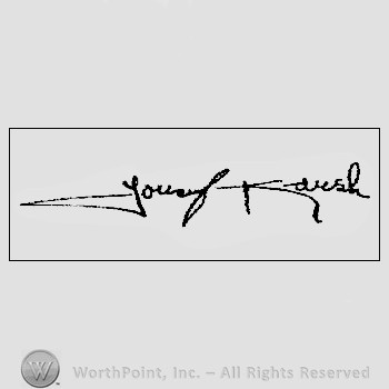 Autograph/Signature : Karsh Yousuf.