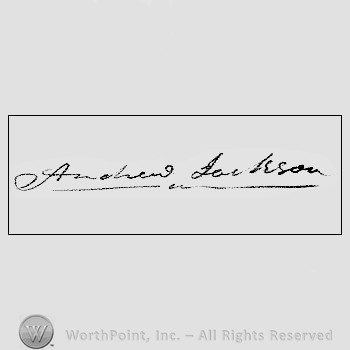 Autograph/Signature : Jackson Andrew.