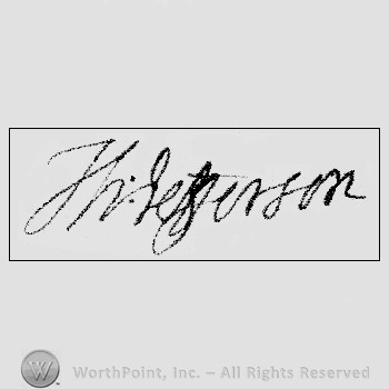 Autograph/Signature : Jefferson Thomas.