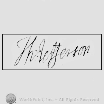 Autograph/Signature : Jefferson Thomas.