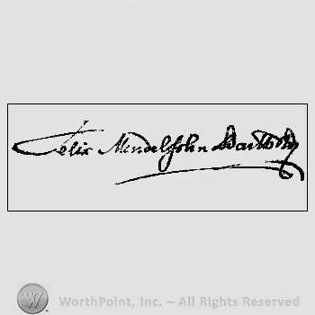 Autograph/Signature : Mendelssohn-Bartholdy Felix.