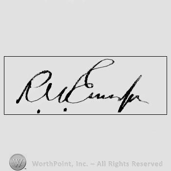 Autograph/Signature : Emerson Ralph Waldo.