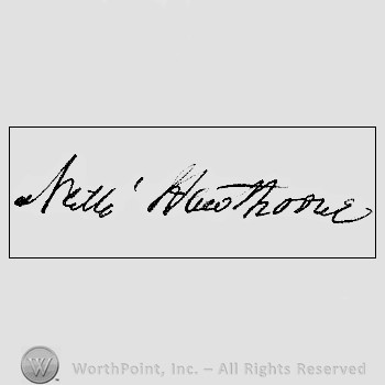 Autograph/Signature : Hawthorne Nathaniel.